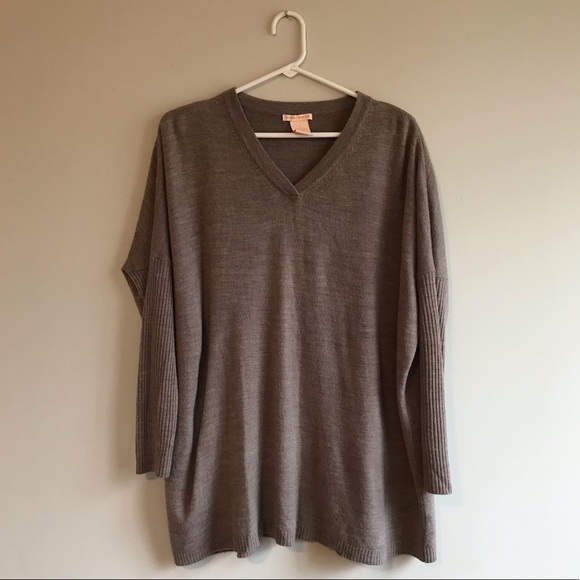 Sweet Romeo Sweaters - Sweet Romeo oversized style tan sweater